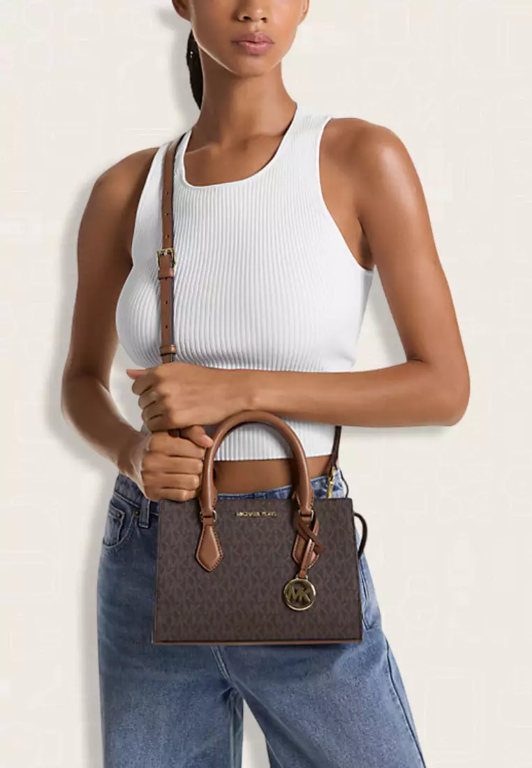 Michael Kors Sheila Small Satchel Brown