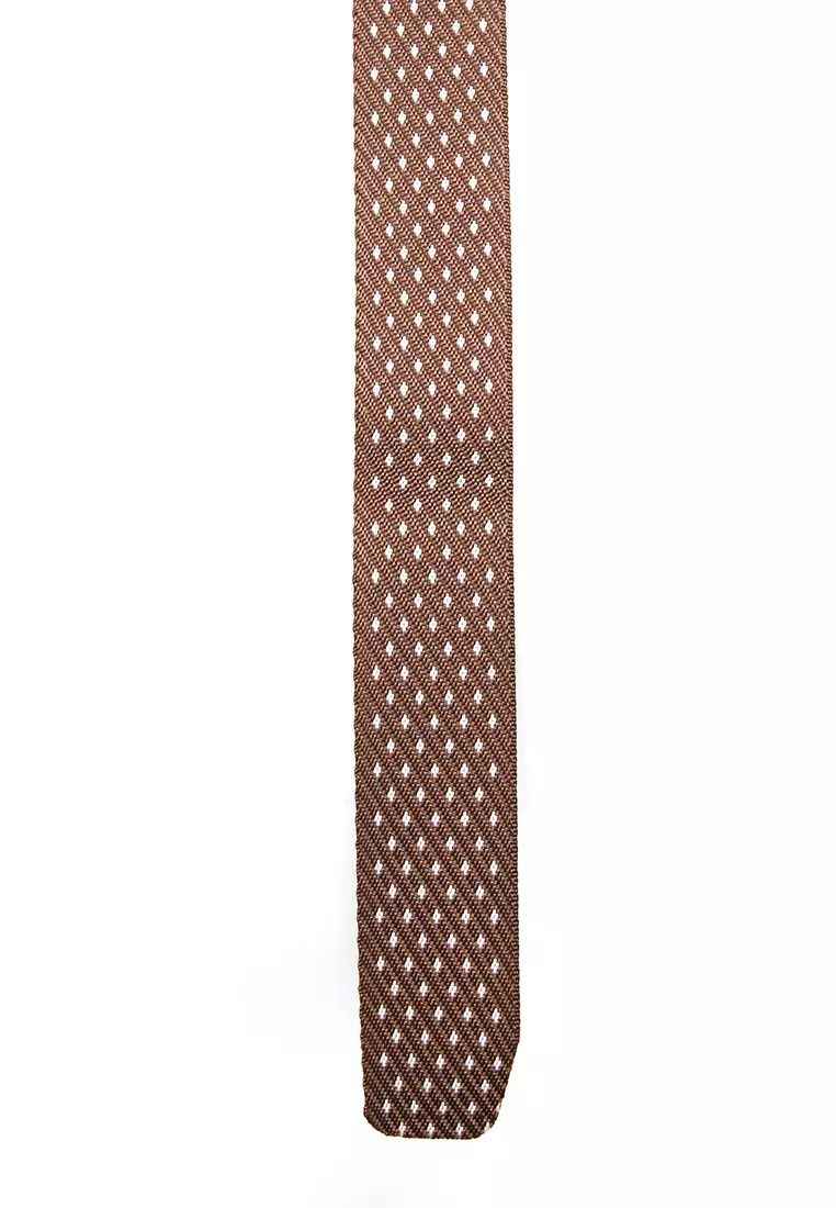 Ilo Aksesoris Fashion Pria Ikat Pinggang Motif Polka Material Canvas ORIGINAL - Brown