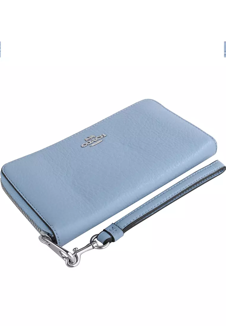 Coach wallet sales light blue