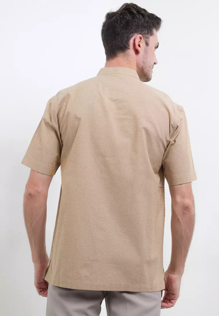 Kanaka Coklat Lengan Pendek Baju Koko