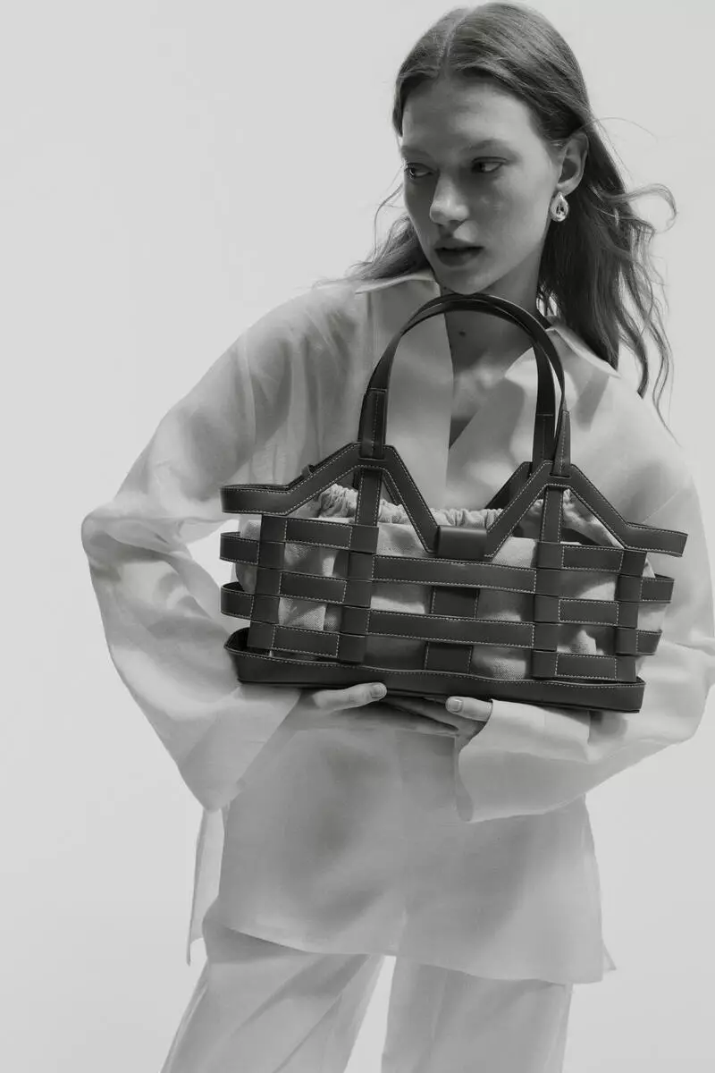 Large drawstring-detail tote bag