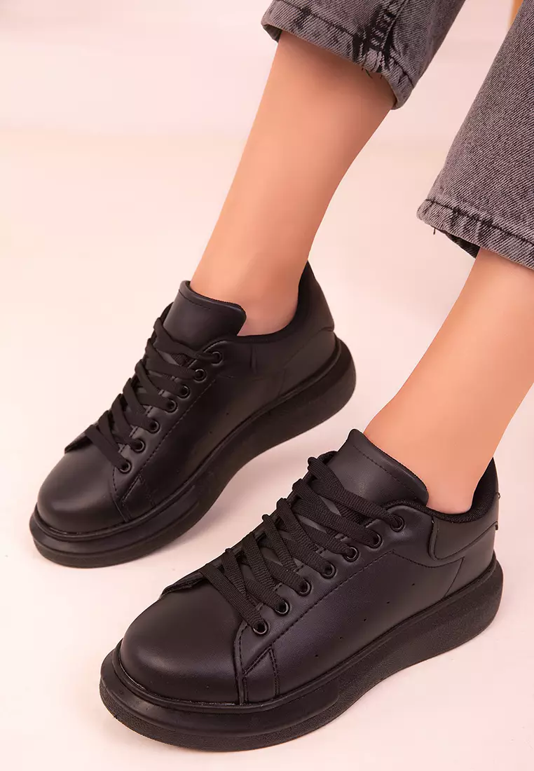 Leather-Look Sneakers
