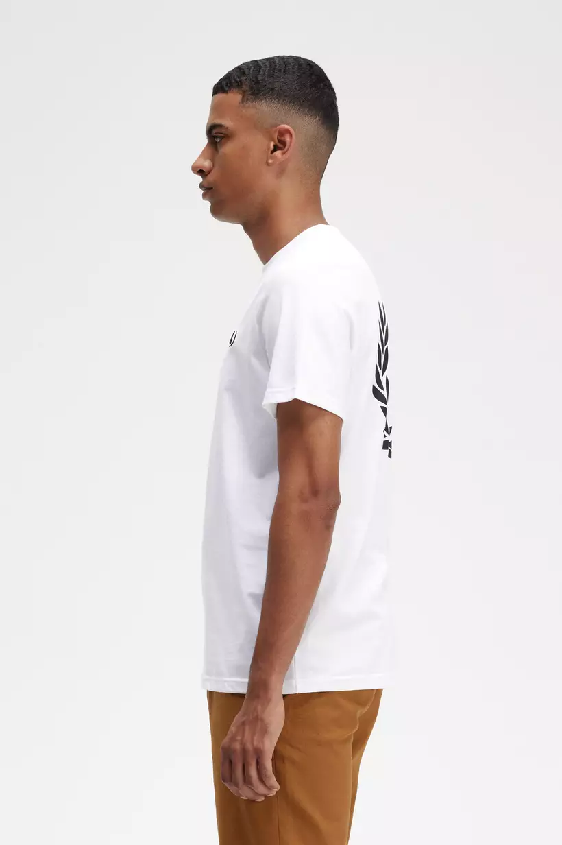 Fred Perry M5631 Back Graphic T-Shirt (White)