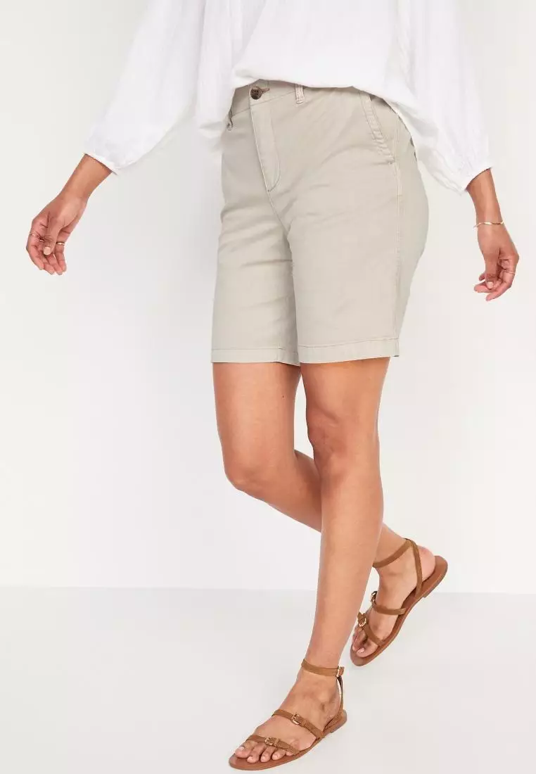 High-Waisted OGC Chino Shorts for Women -- 7-inch inseam