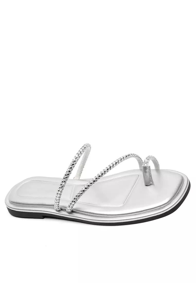 Discount on Twenty Eight Shoes  shoes - SKU: Rhinestone Strap Toe Sandals WW196-1