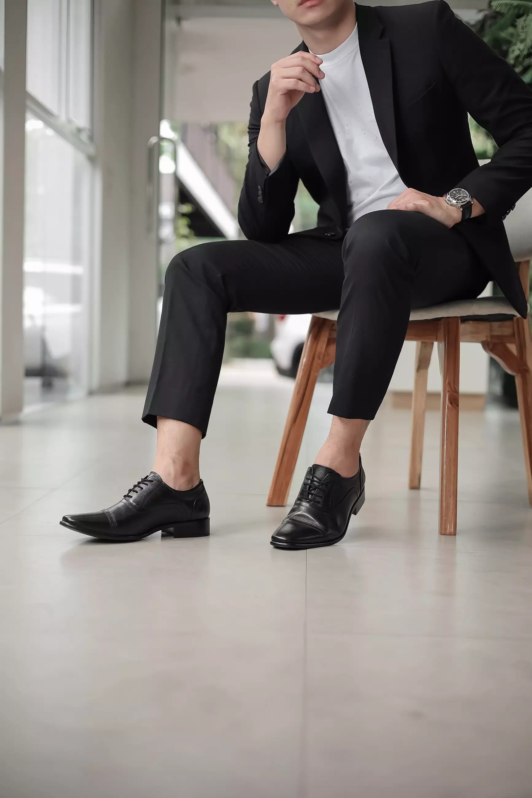 Dante Dress Shoes Lace Up pantofel Cow Leather - Black