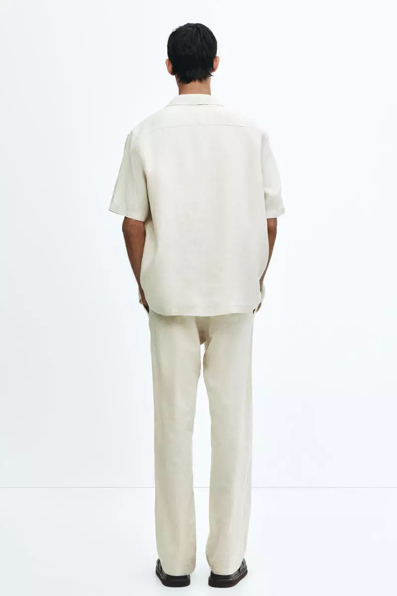 Regular Fit Linen-blend trousers
