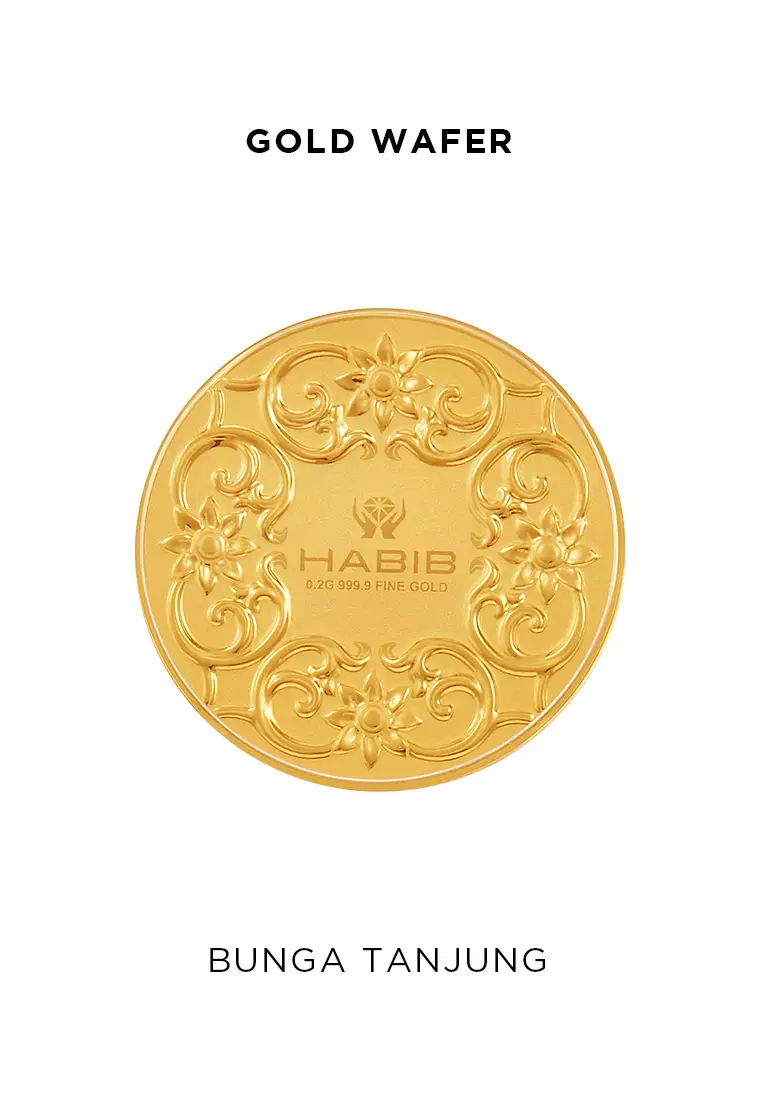 HABIB Ukiran Collection (Bunga Tanjung) | 999.9 Gold Wafer (0.20g)