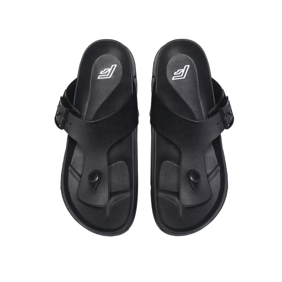 Sandal Pria Slide Footstep Footwear Aruna Black