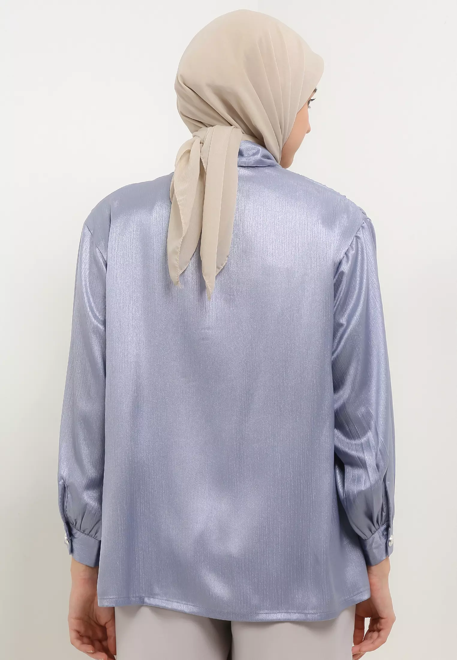 MFMW Dealova Atasan Blouse Satin Grey