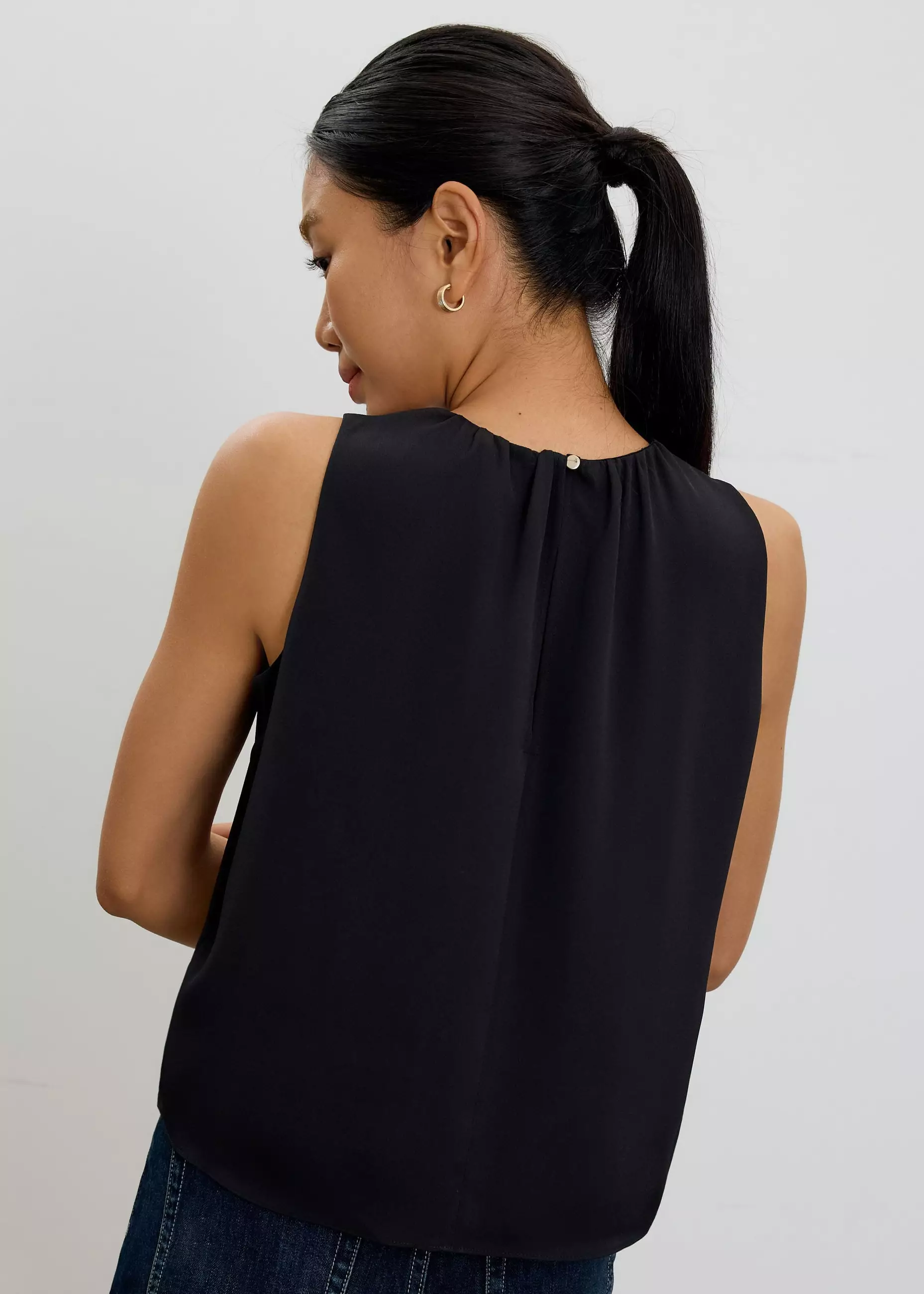 Atasan Wanita - Amy Satin Pleated Top