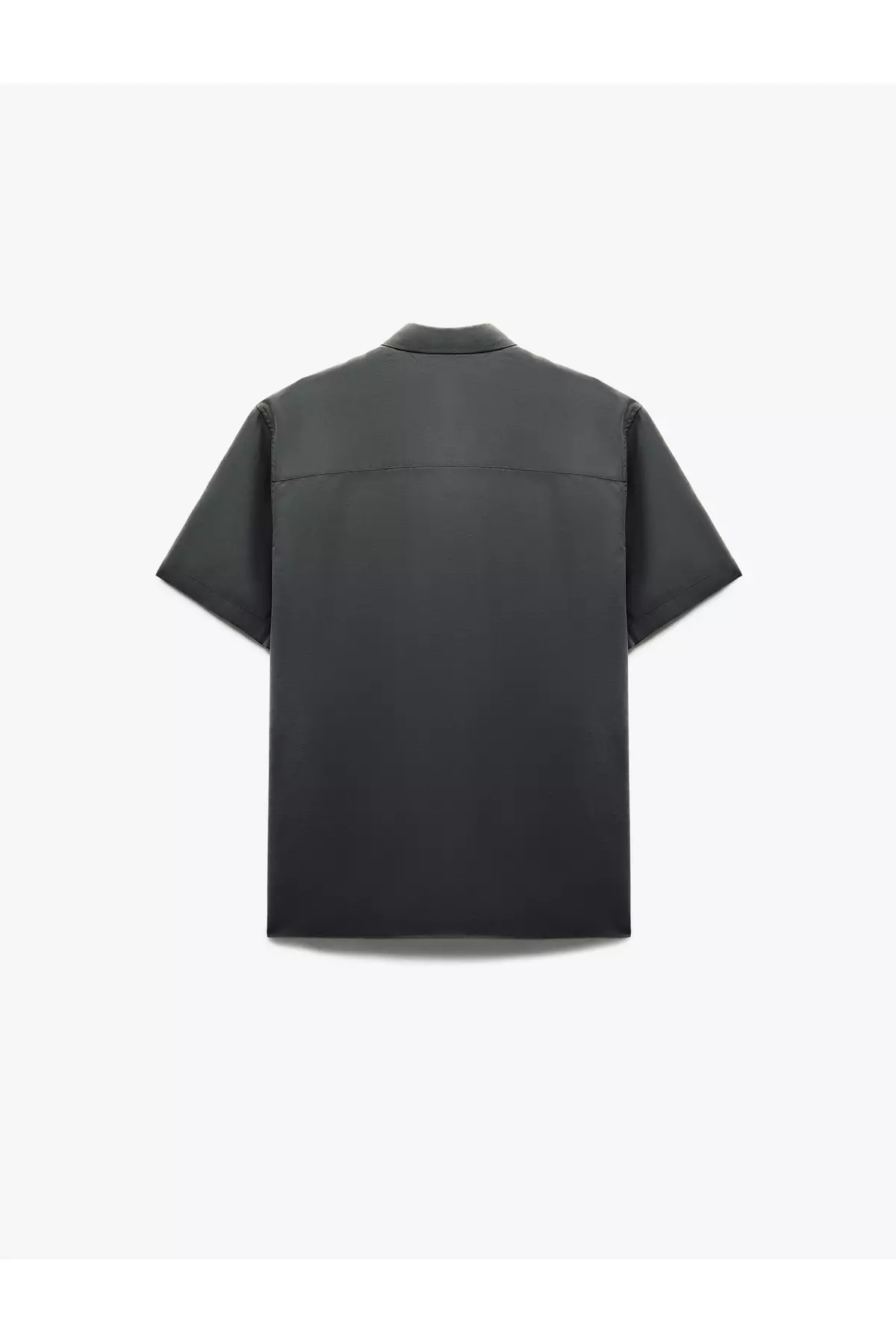 Buttoned Classic Collar Flap Pocket Detailed Rayon Regular Fit Viscose Short Sleeve Shirt