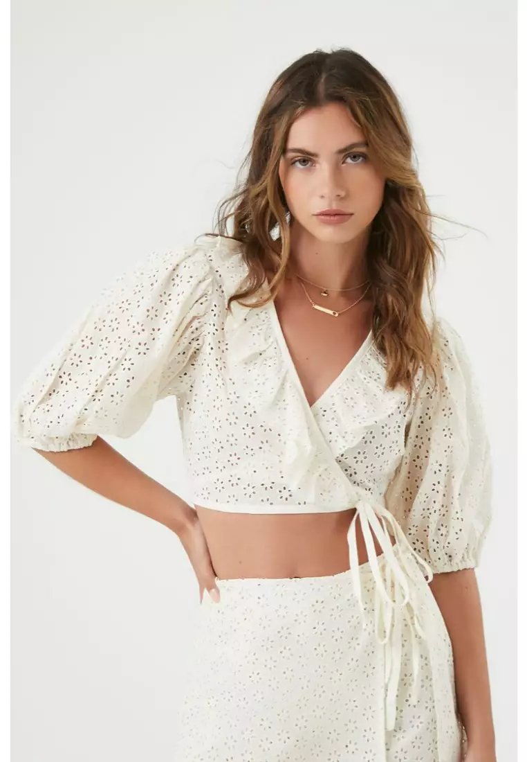 Forever 21 eyelet top new arrivals
