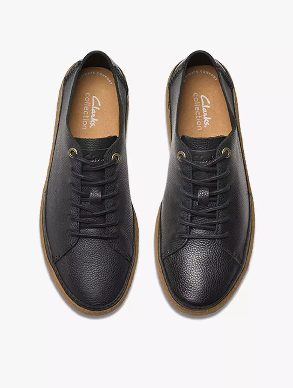 Clarks Oakpark Low Black Leather