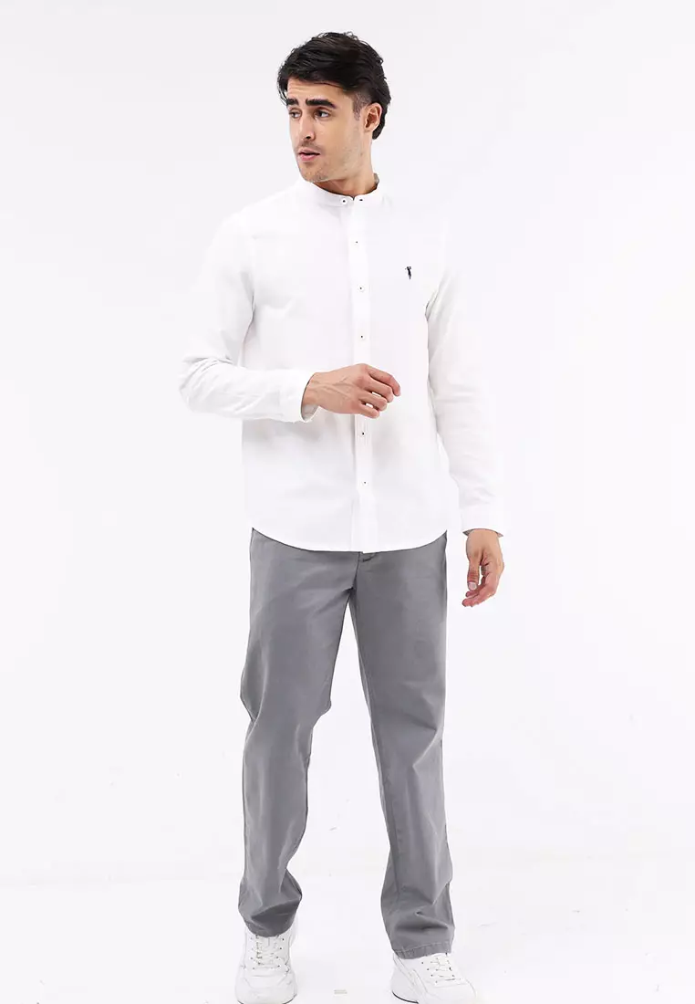 Woven Polo Long Sleeve