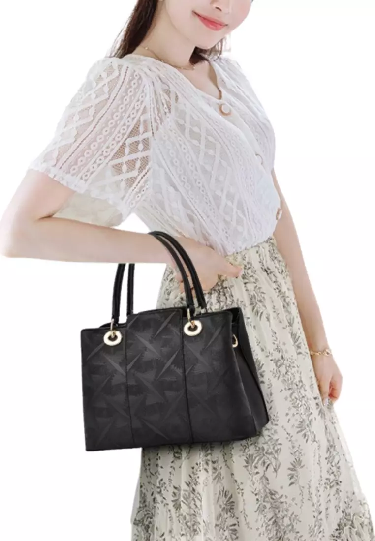 Women's Embossed 2-Ways Crossbody Bags Tote Bags