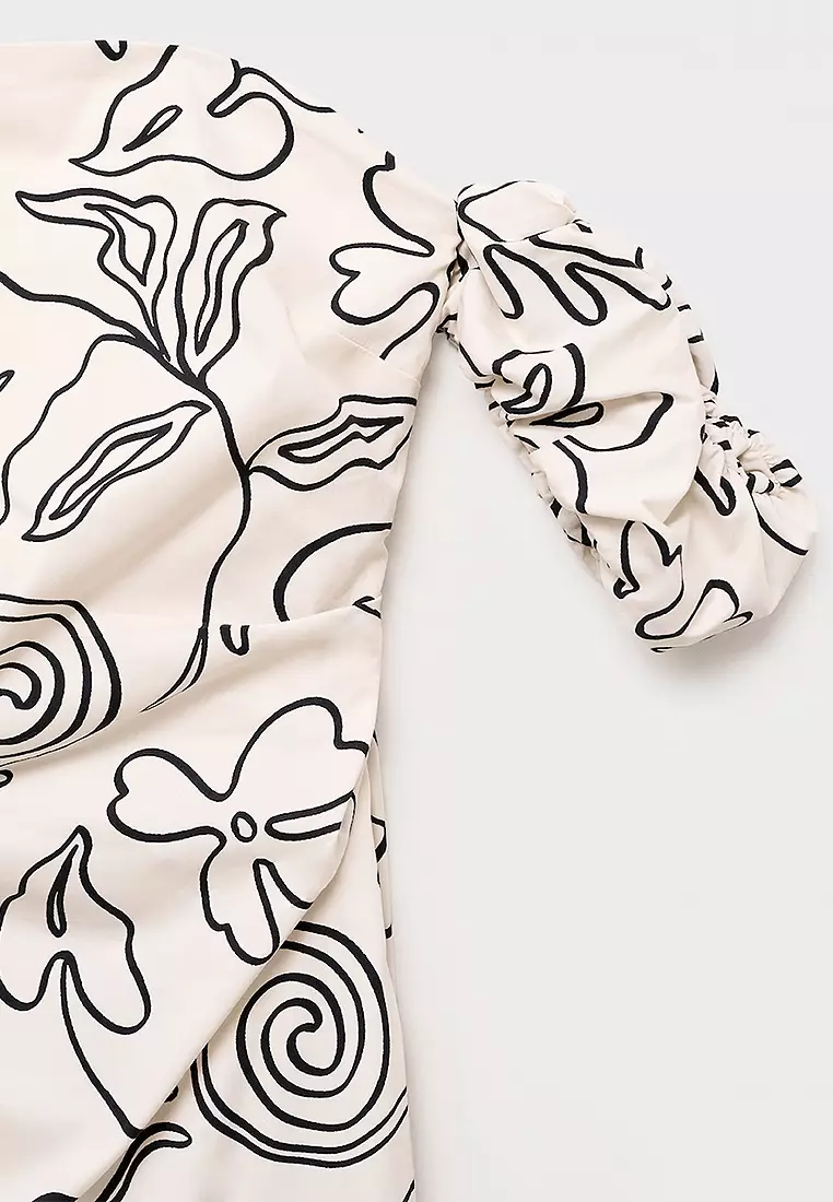 Strapless Floral Dress