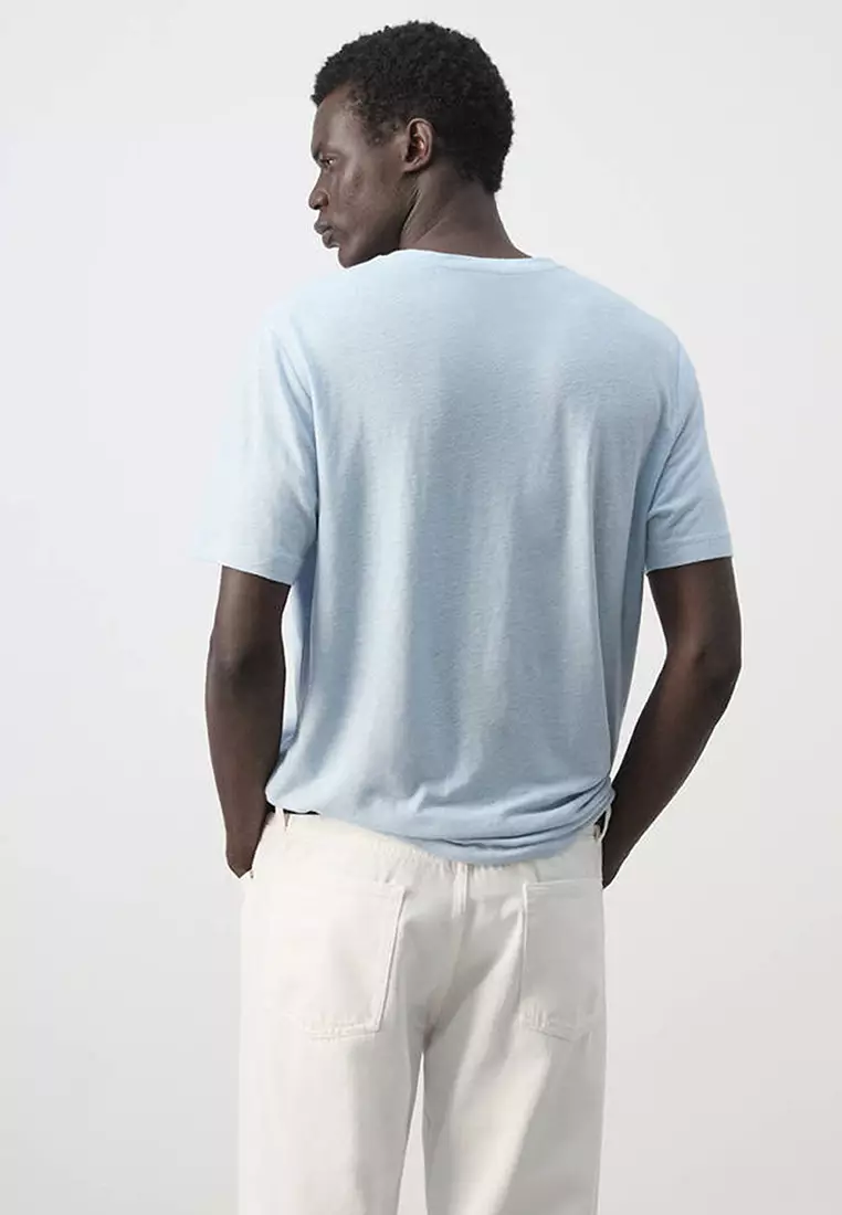 Slim Fit Linen-Blend T-Shirt