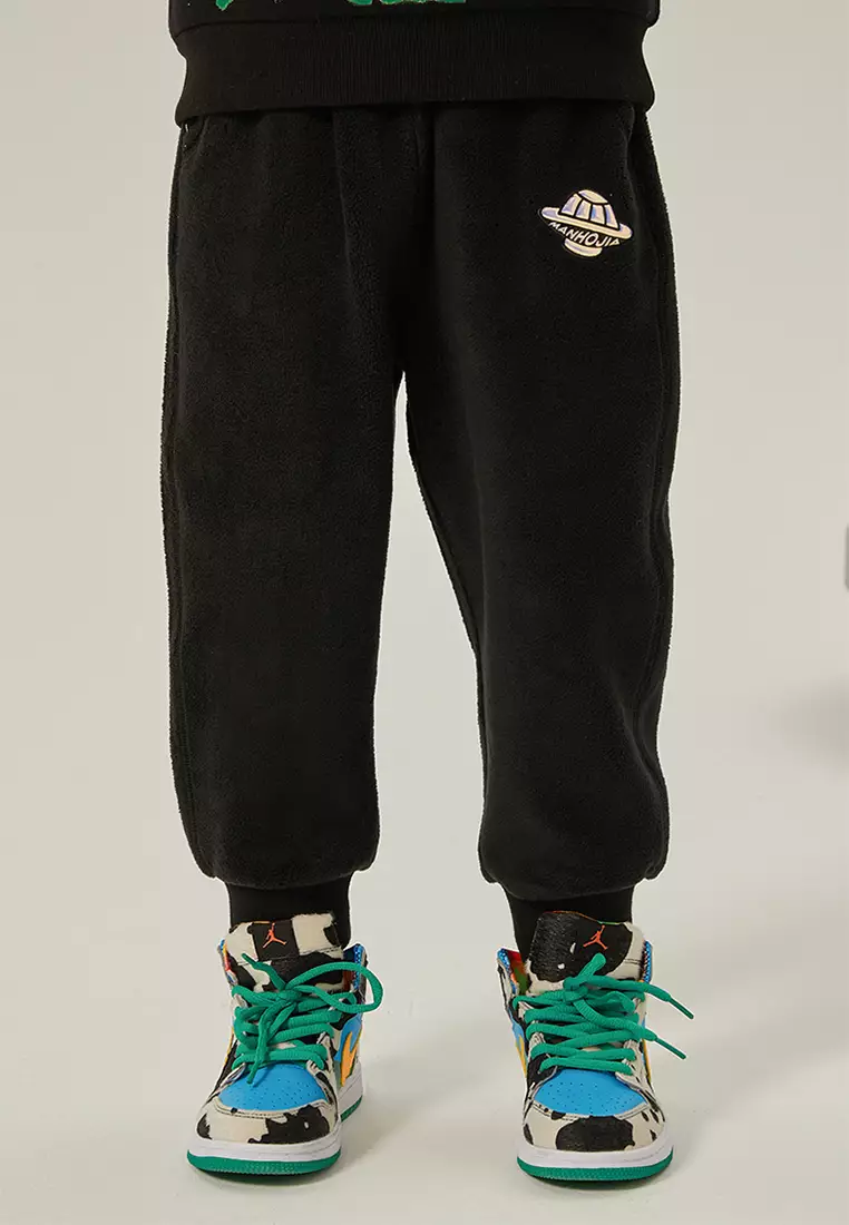 Relaxed Joggers with Logo Print