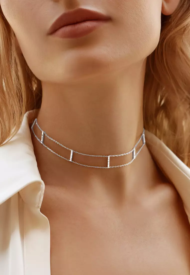 White gold new arrivals choker