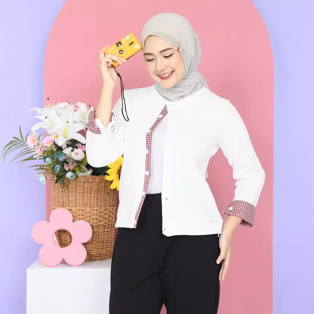 Listy Cardigan Knit - Broken White M19625 R34S2