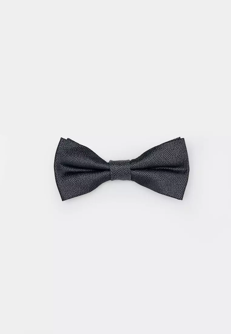 Black Textured Bowtie