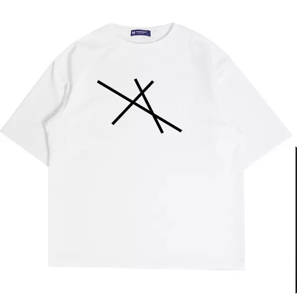 MTL95 kaos oversize tebal scuba garis-garis putih