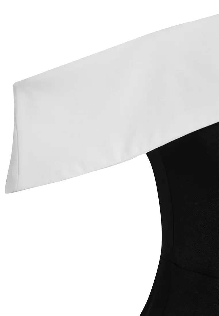 A-Cut Carmen Collar Mini Dress