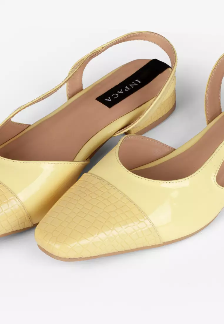 Jual INPACA INPACA Joilette Yellow Flat Shoes with Sling Back Original