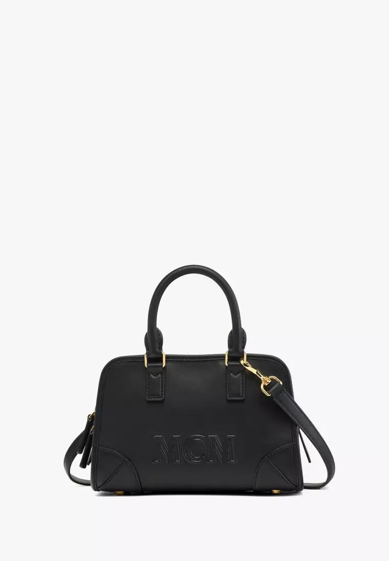 Mcm boston bag black best sale