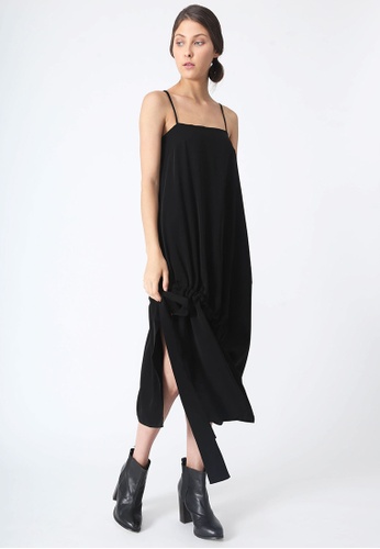 Buy Salient Label Kai Cami Drawstring Midi Dress In Black Online On Zalora Singapore