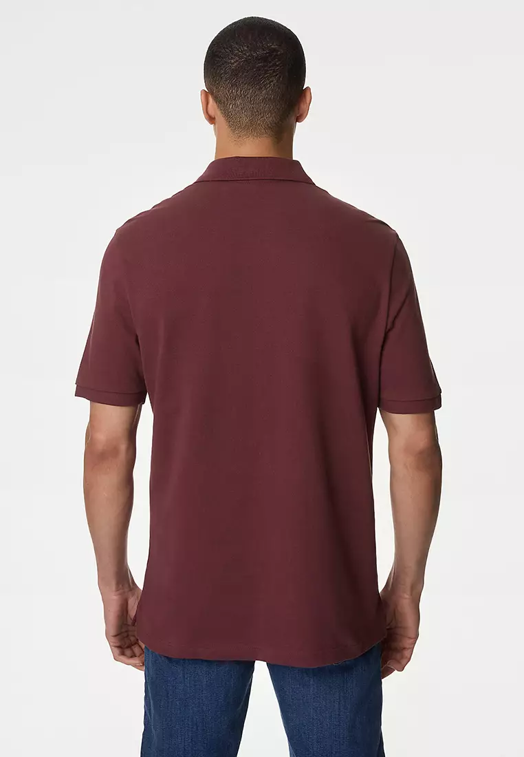 Pure Cotton Pique Polo Shirt