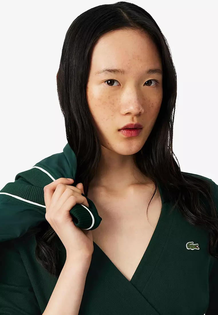 Slim Fit Polo Collar Wrap Dress