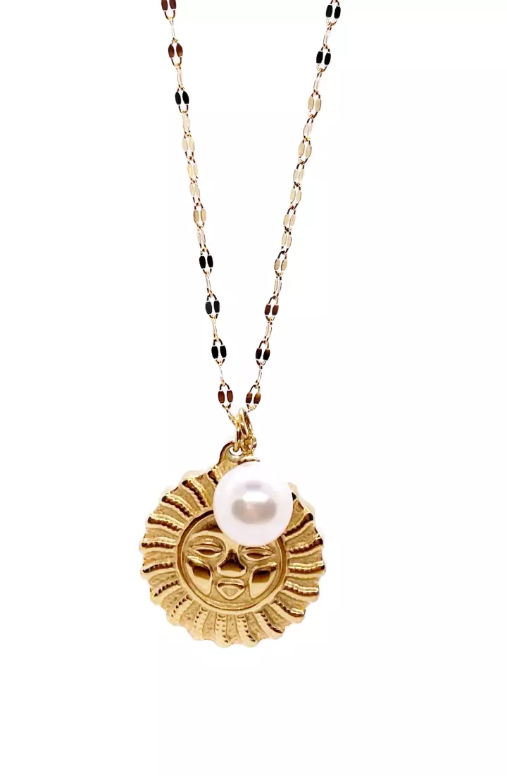 Gold lucy top necklace