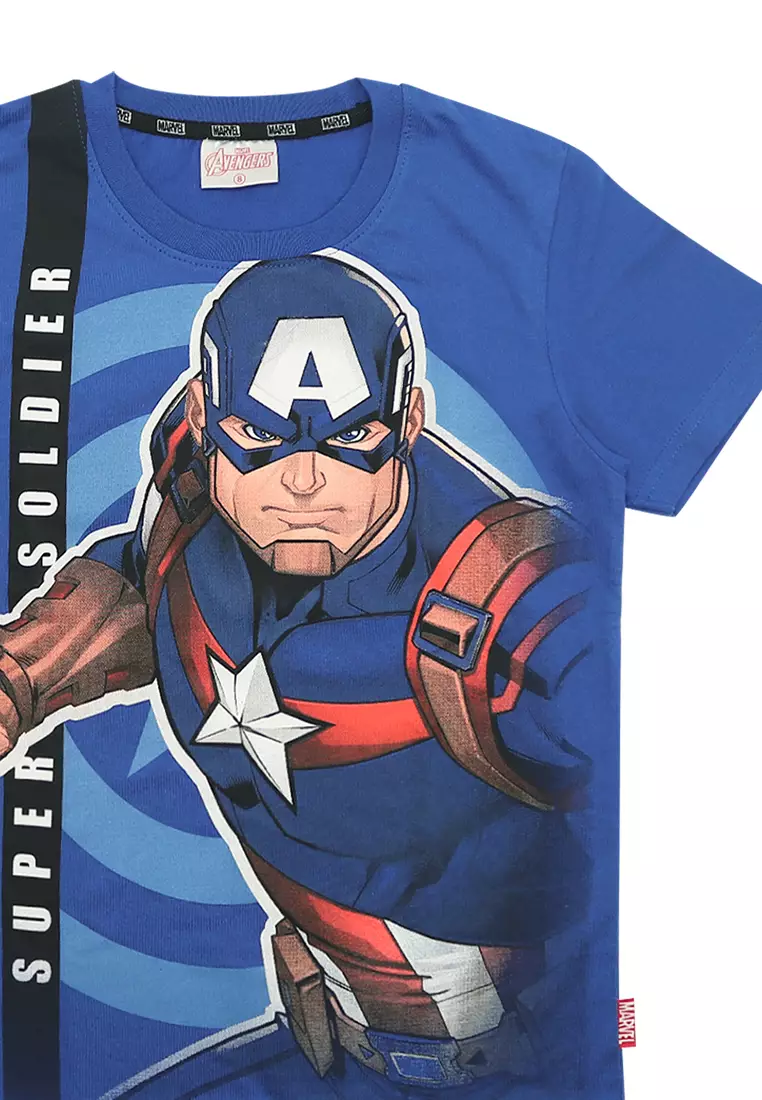 Marvel Avengers Boys "Captain America Super Soldier" Graphic T-Shirt