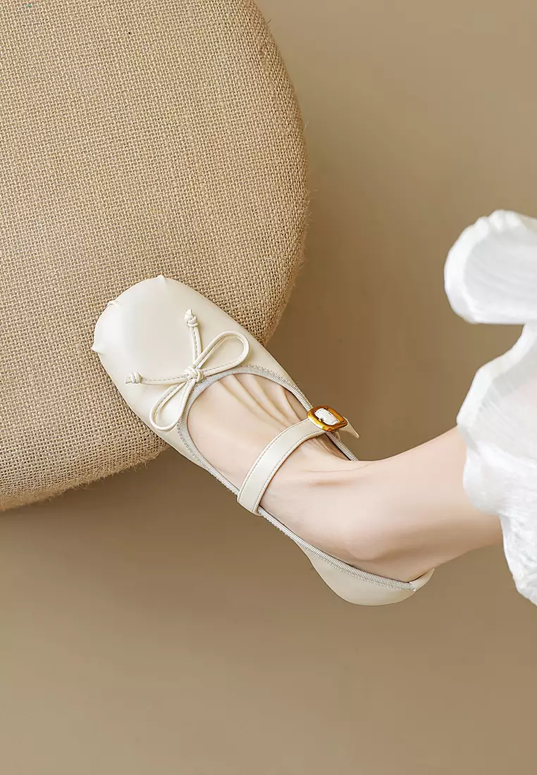 Bow Round toe Strap Flat Shoes WW222-6