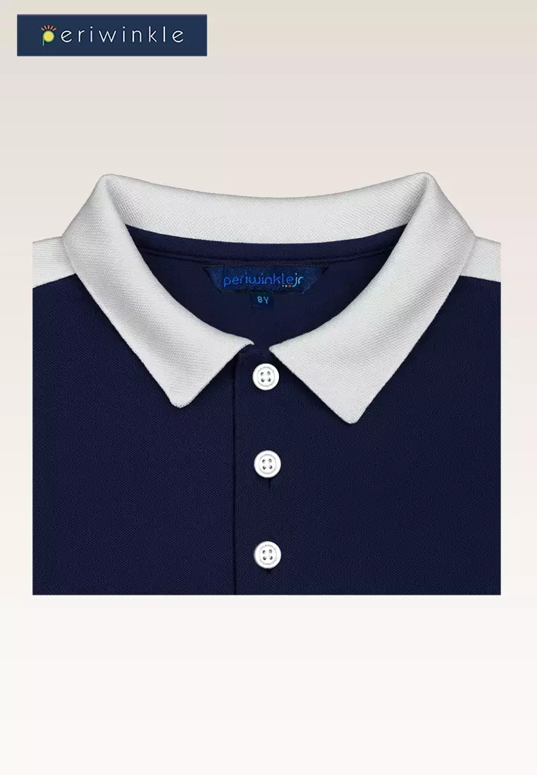 Raylan Boys Navy Polo Pique Shirt