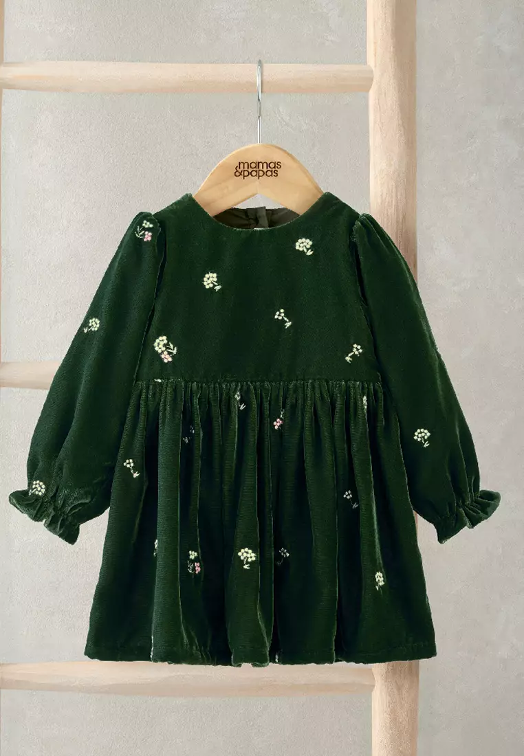 Green Velvet Dress