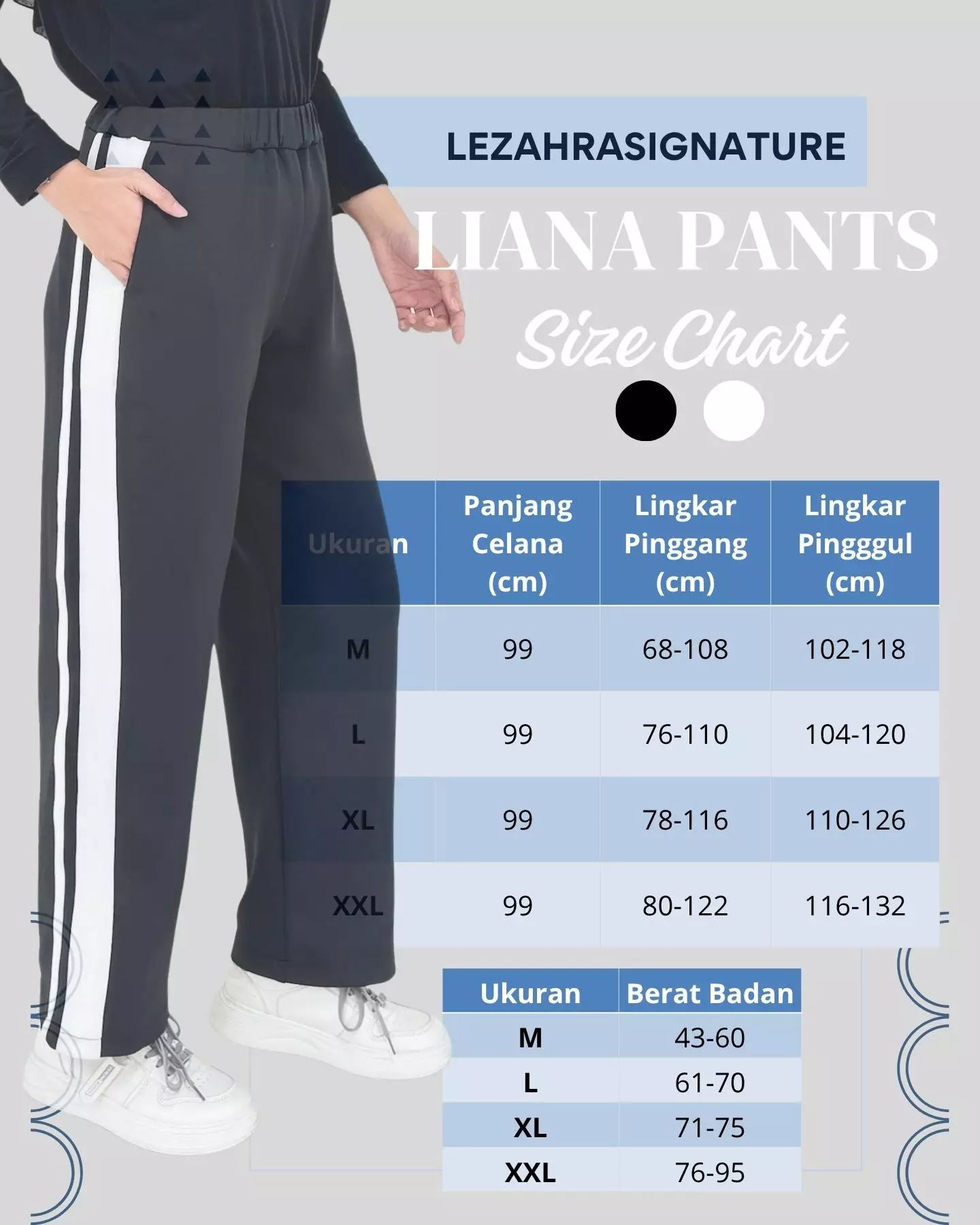 Celana Panjang Wanita Sweet Sporty Liana PUTIH Size M-XXL