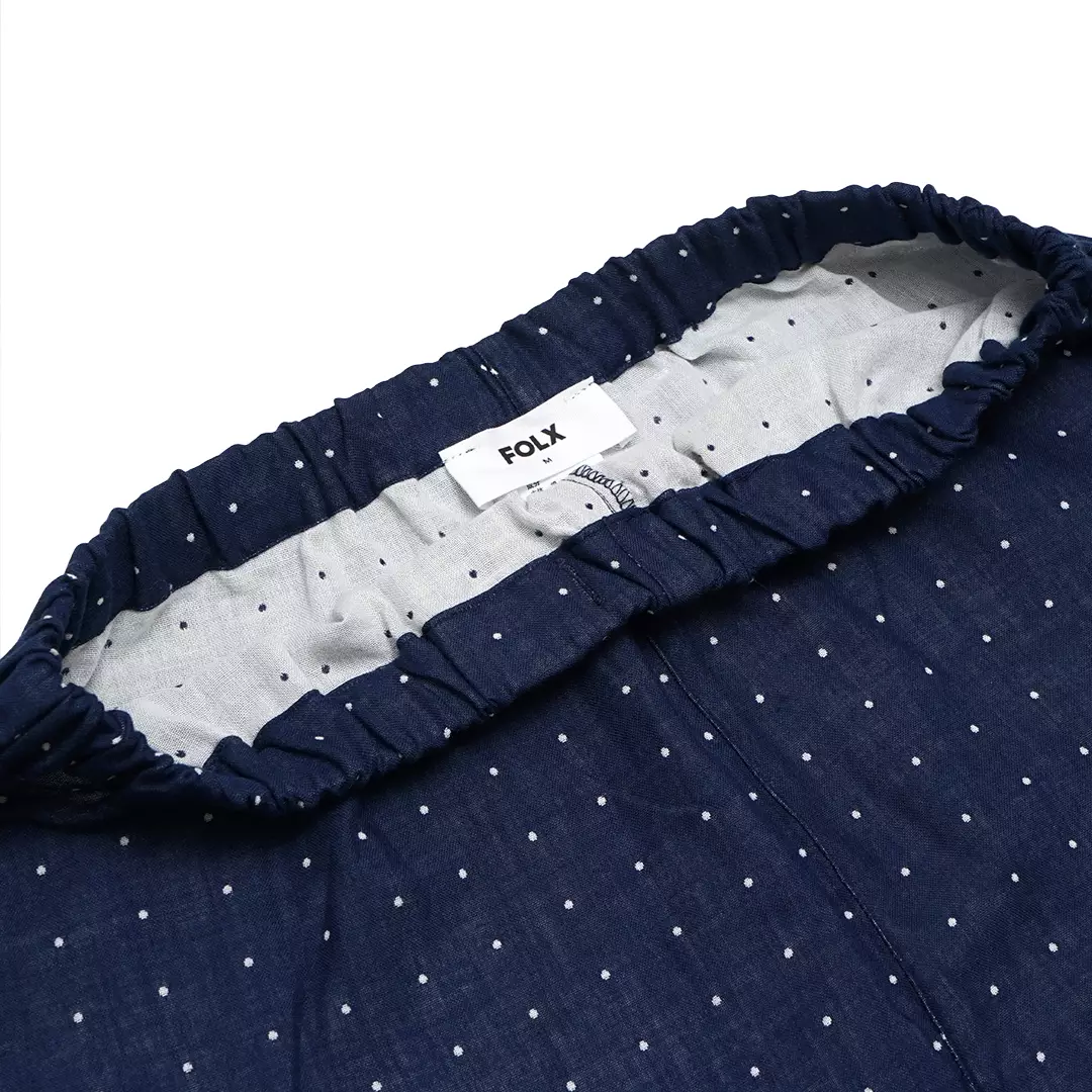 Patterned Cotton Pyjamas Set Navy