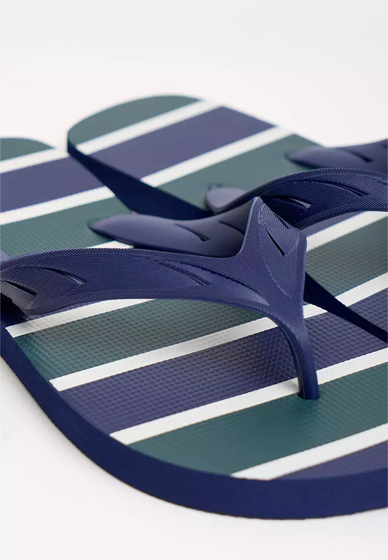 Men's Flip Flops with Printed Stripes