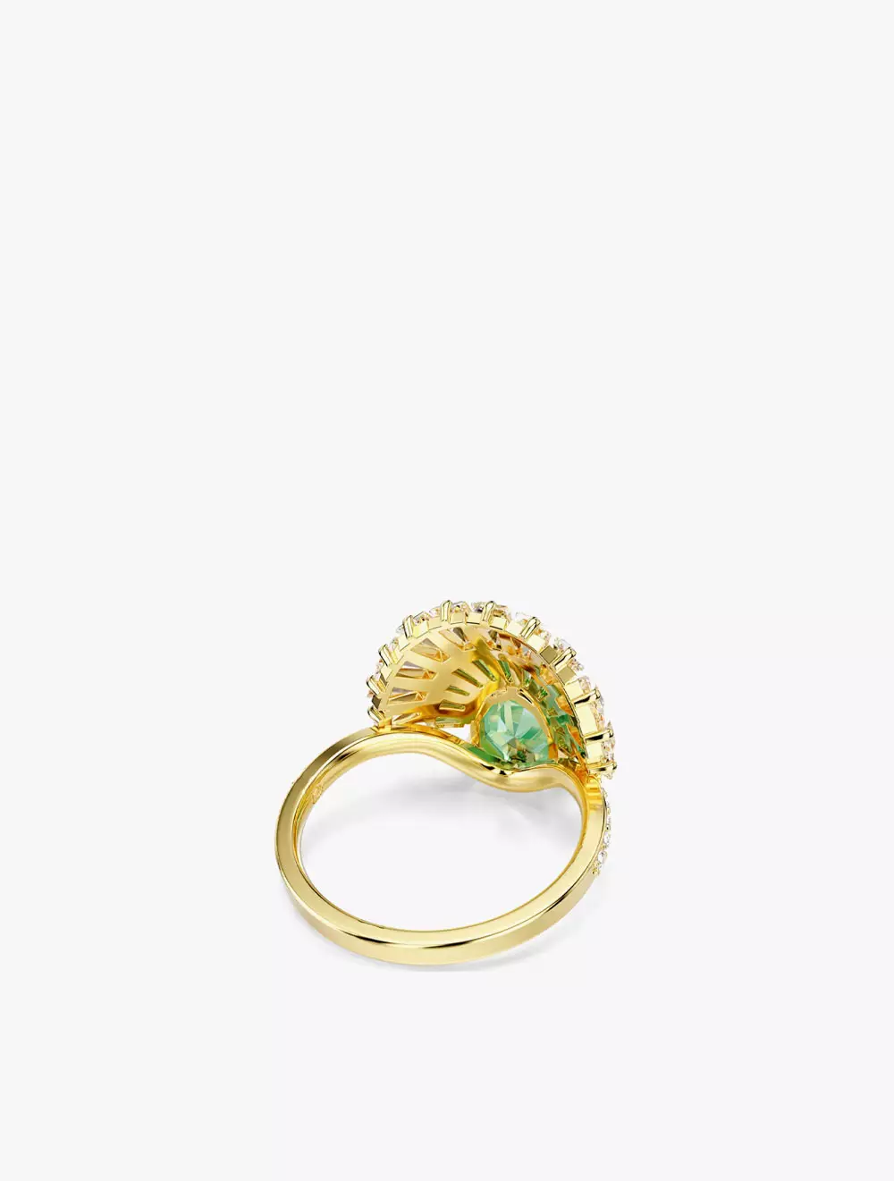 Idyllia Ring, Mixed Cuts, Shell, Green, Gold-Tone Plated - Green