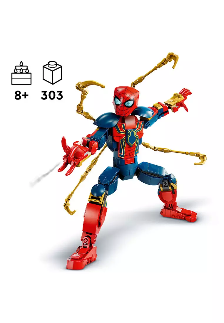 Super Heroes 76298 Iron Spider-Man Construction Figure, Age 8+, Building Blocks, 2024 (303pcs)