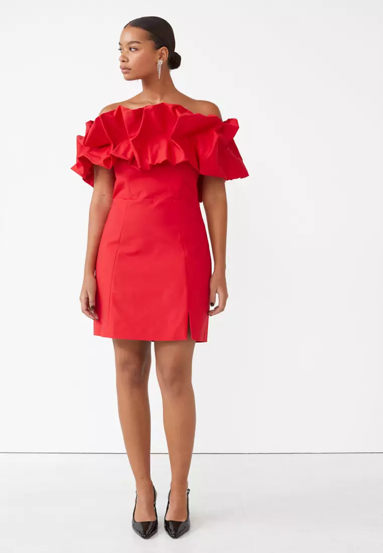 Off shoulder deals ruffle mini dress