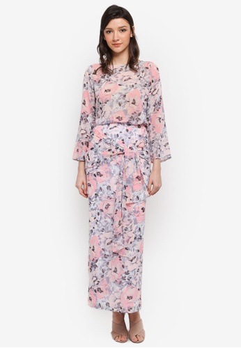 Buy One-Ra BY DYNAS MOKHTAR Wrap Floral Kurung Online 