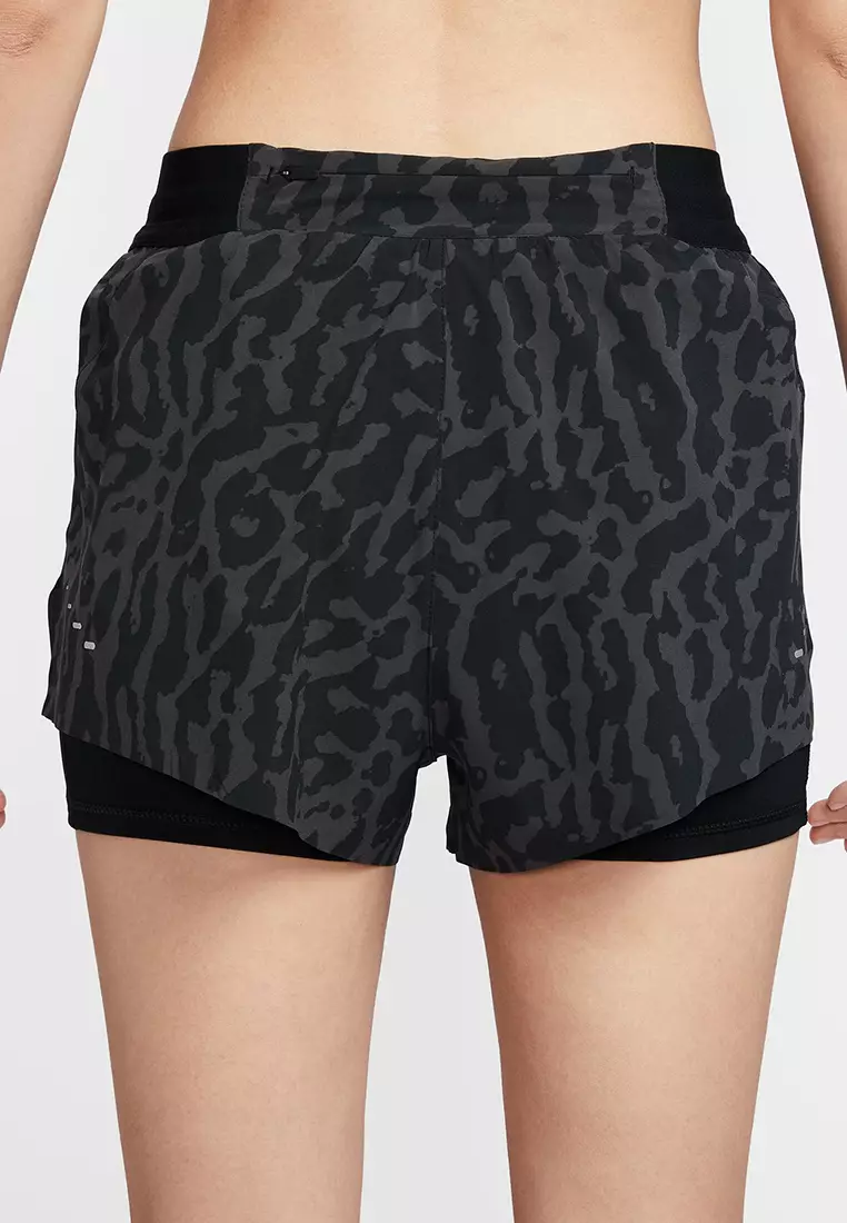 Women's Dri-FIT Mid-Rise 2-in-1 Printed Running Shorts