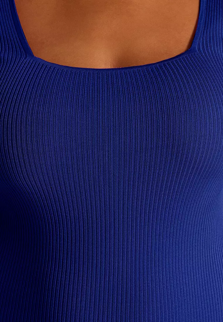 Saxe Square Neck Bodycon Knit Dress Tbbaw24Ah00005