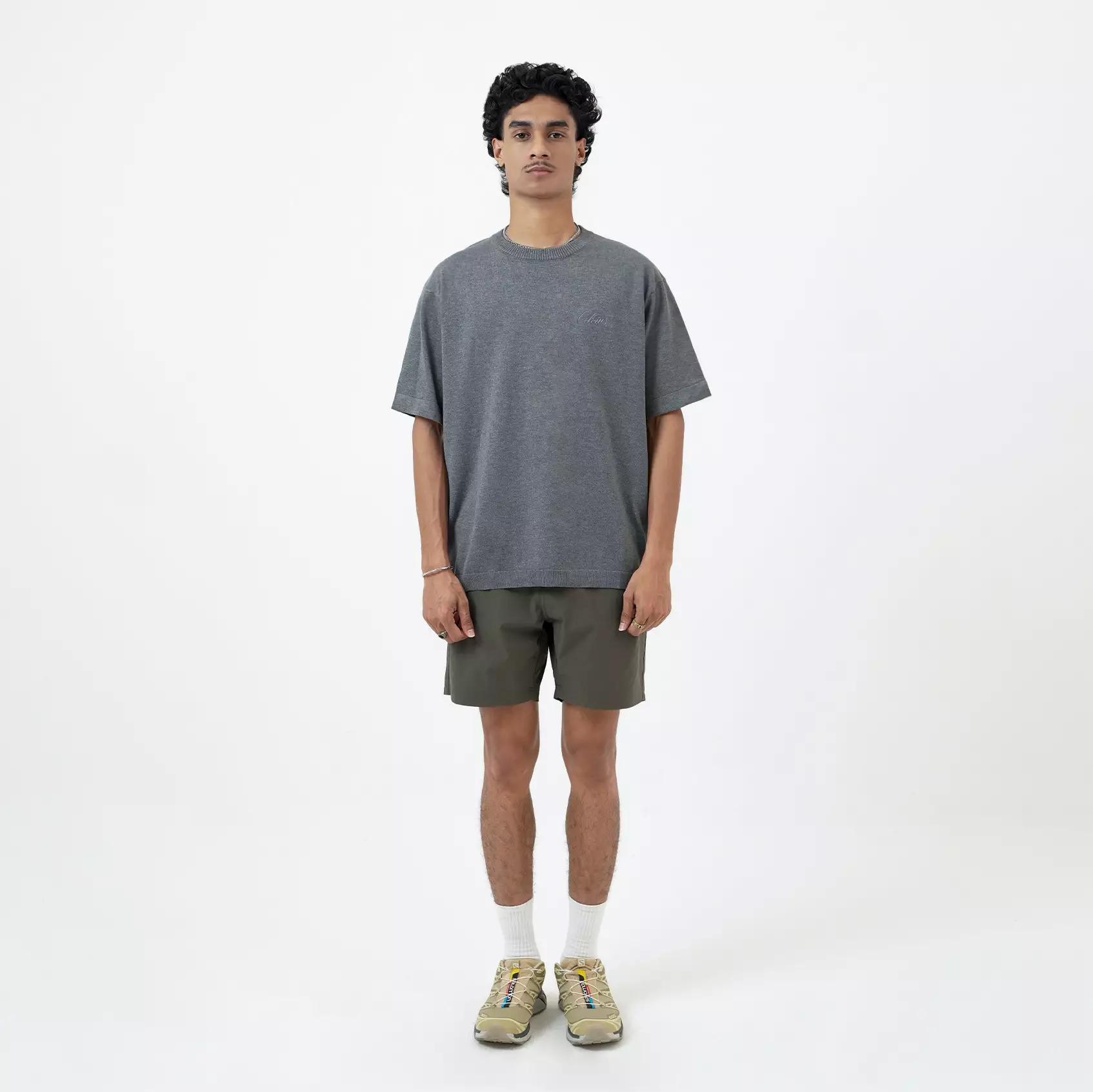 CELCIUS Flat Knit T-Shirt I31000374C Dark Grey