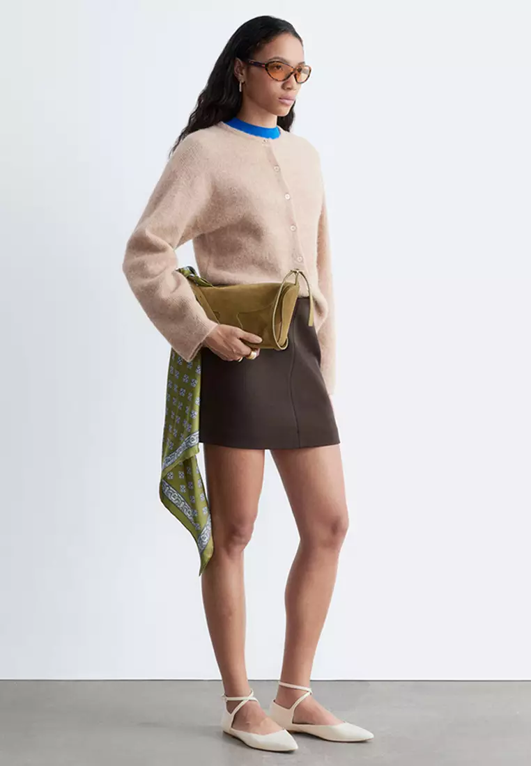 Alpaca-Blend Knitted Cardigan