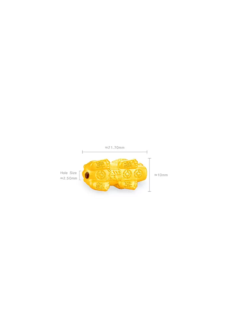 999.9/24K Pure Gold 3D Pixiu Charm (1.50g ±)